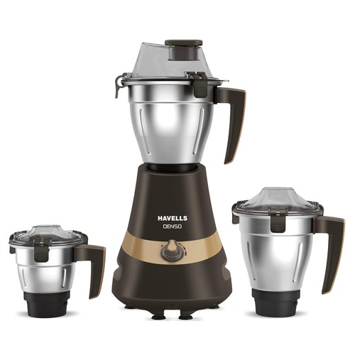 HAVELLS Denso Heavy Duty 900 Watts 3 Jar Mixer Grinder (DENSO 3 JAR)Dark Brown